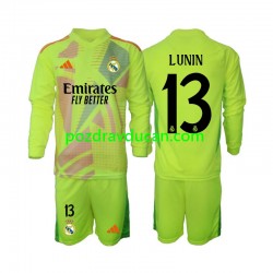 Nogometni Dresovi Real Madrid Lunin 13 Vratar Dječji Četvrti dres 2024-2025 Dugi Rukav