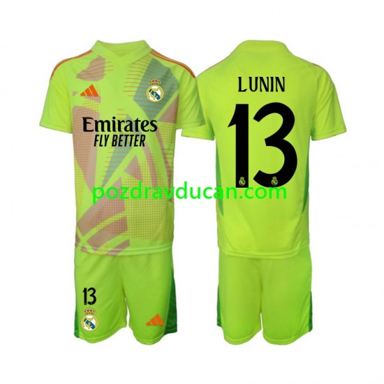 Nogometni Dresovi Real Madrid Lunin 13 Vratar Dječji Četvrti dres 2024-2025 Kratkih Rukava