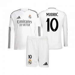 Nogometni Dresovi Real Madrid Modrić 10 Dječji Domaći dres 2024-2025 Dugi Rukav