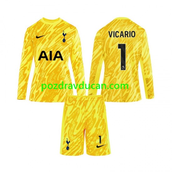 Nogometni Dresovi Tottenham Hotspur Vicario 1 Vratar Dječji Domaći dres 2024-2025 Dugi Rukav