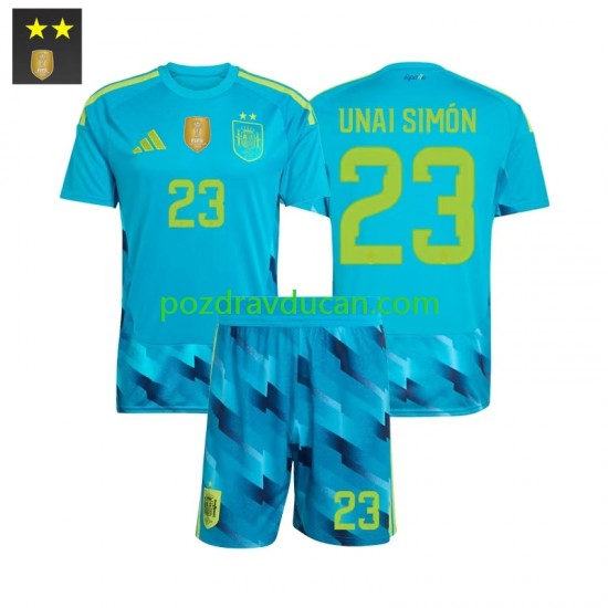 Nogometni Dresovi Španjolska Unai Simon 23 Vratar Dječji Domaći dres 2026-2027 Kratkih Rukava