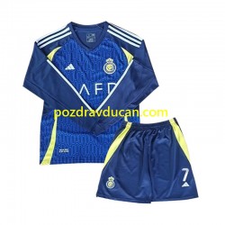 Nogometni Dresovi Al Nassr Cristiano Ronaldo 7 Dječji Gostujući dres 2024-2025 Dugi Rukav