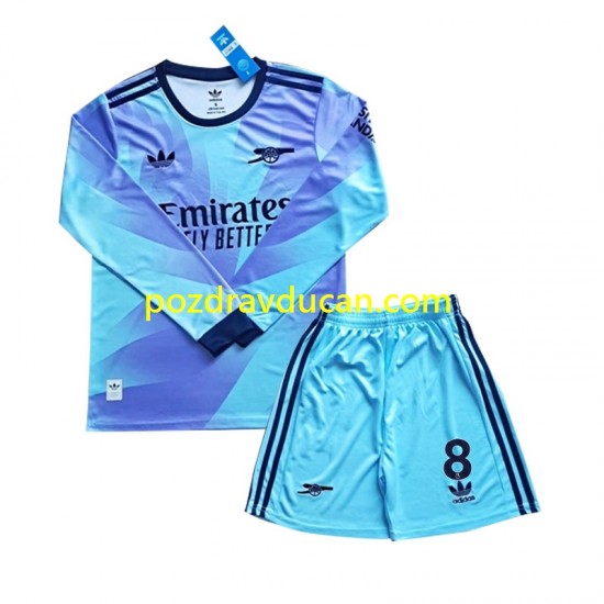 Nogometni Dresovi Arsenal Odegaard 8 Dječji Treći dres 2024-2025 Dugi Rukav