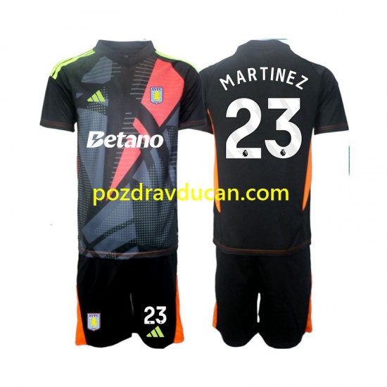Nogometni Dresovi Aston Villa Emiliano Martinez 23 Vratar Dječji Gostujući dres 2024-2025 Kratkih Rukava