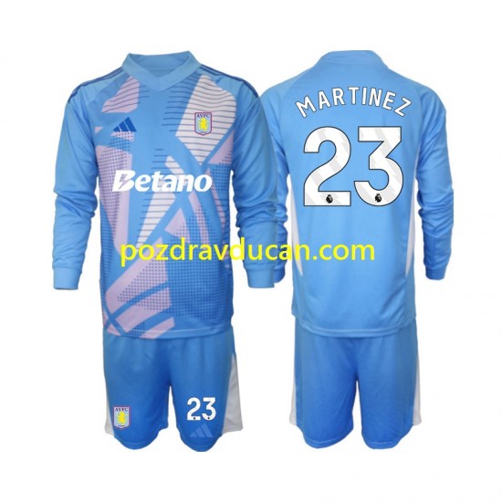 Nogometni Dresovi Aston Villa Emiliano Martinez 23 Vratar Dječji Treći dres 2024-2025 Dugi Rukav