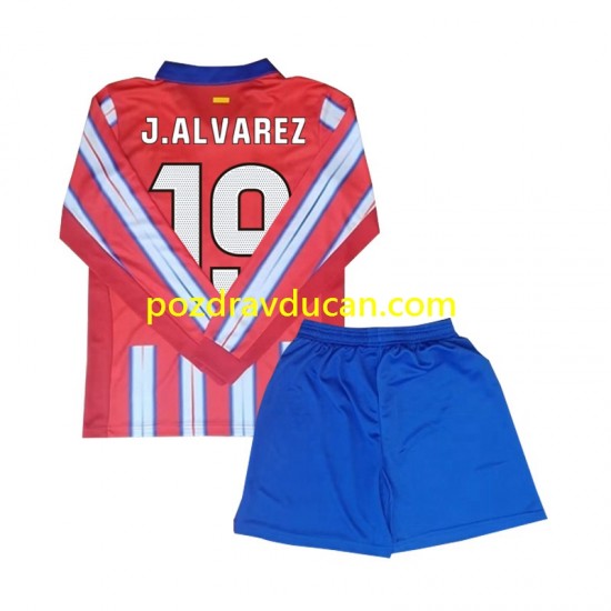 Nogometni Dresovi Atlético Madrid Julian Alvarez 19 Dječji Domaći dres 2024-2025 Dugi Rukav