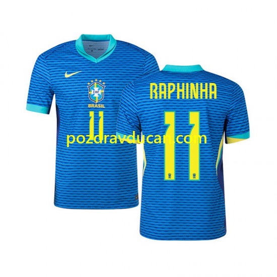Nogometni Dresovi Brazil RAPHINHA 11 Muški Gostujući dres 2024 Kratkih Rukava