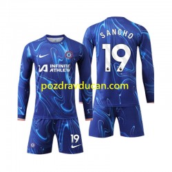 Nogometni Dresovi Chelsea Sancho 19 Dječji Domaći dres 2024-2025 Dugi Rukav