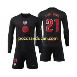 Nogometni Dresovi FC Barcelona F DE JONG 21 Dječji Gostujući dres 2024-2025 Dugi Rukav