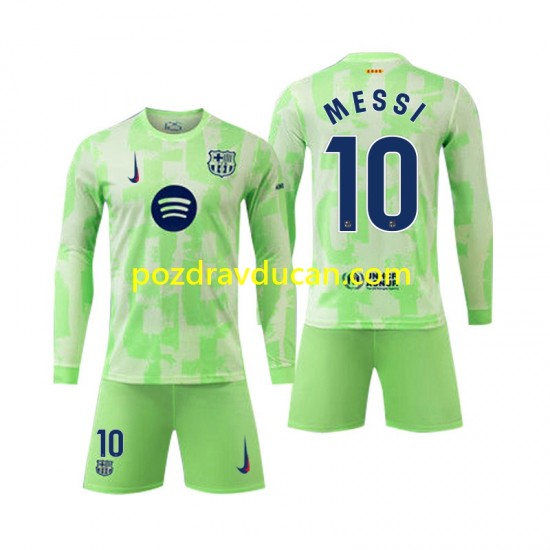 Nogometni Dresovi FC Barcelona Lionel Mess 10 Dječji Treći dres 2024-2025 Dugi Rukav