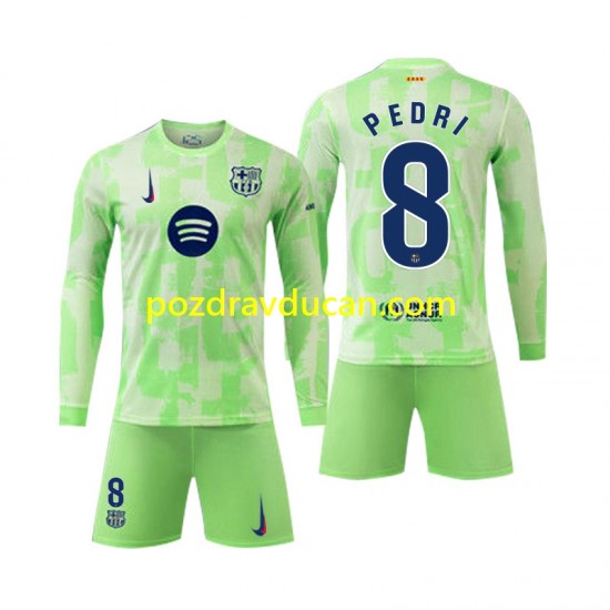 Nogometni Dresovi FC Barcelona Pedri 8 Dječji Treći dres 2024-2025 Dugi Rukav