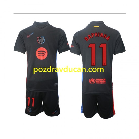 Nogometni Dresovi FC Barcelona Raphinha 11 Dječji Gostujući dres 2024-2025 Kratkih Rukava
