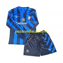 Nogometni Dresovi Inter Milan Dječji Domaći dres 2024-2025 Dugi Rukav