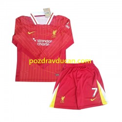 Nogometni Dresovi Liverpool Luis Diaz 7 Dječji Domaći dres 2024-2025 Dugi Rukav