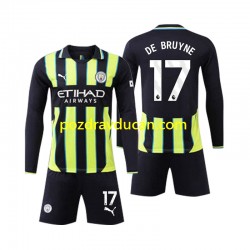 Nogometni Dresovi Manchester City Kevin De Bruyne 17 Dječji Gostujući dres 2024-2025 Dugi Rukav