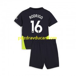 Nogometni Dresovi Manchester City RODRIGO 16 Dječji Gostujući dres 2024-2025 Kratkih Rukava