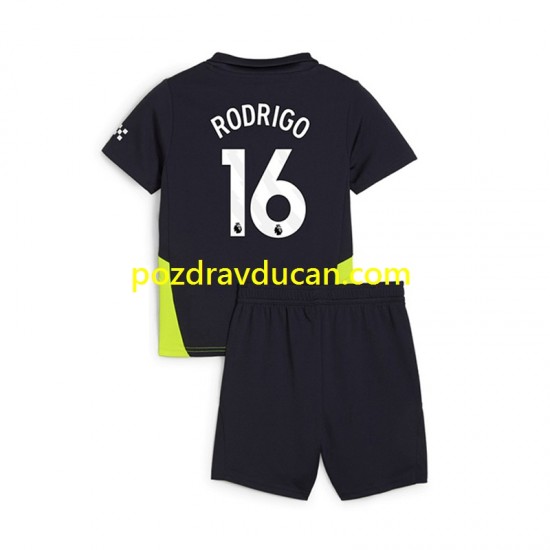 Nogometni Dresovi Manchester City RODRIGO 16 Dječji Gostujući dres 2024-2025 Kratkih Rukava