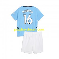 Nogometni Dresovi Manchester City RODRIGO 16 Dječji Domaći dres 2024-2025 Kratkih Rukava