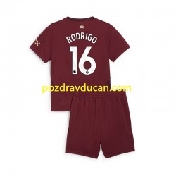 Nogometni Dresovi Manchester City RODRIGO 16 Dječji Treći dres 2024-2025 Kratkih Rukava