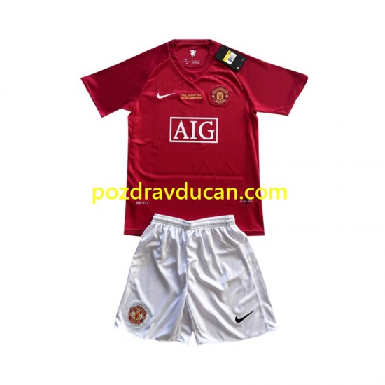 Nogometni Dresovi Manchester United Champion League 2007 Dječji Domaći dres Kratkih Rukava