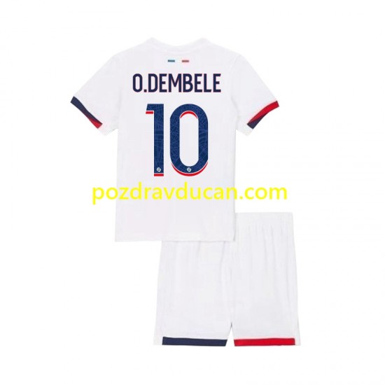 Nogometni Dresovi Paris Saint-Germain Ousmane Dembele 10 Dječji Gostujući dres 2024-2025 Kratkih Rukava