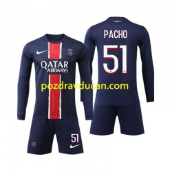 Nogometni Dresovi Paris Saint-Germain Pacho 51 Dječji Domaći dres 2024-2025 Dugi Rukav