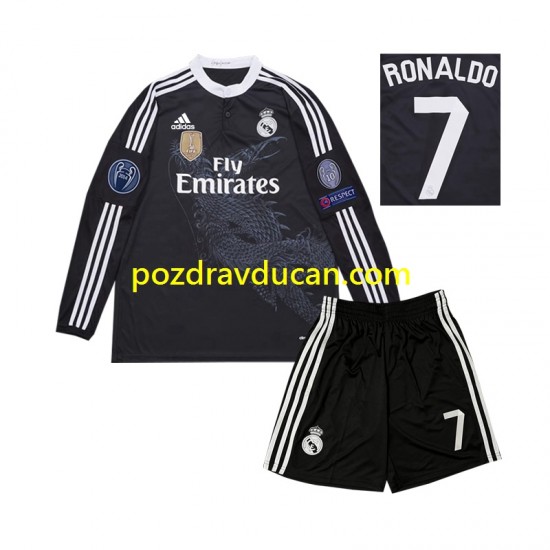 Nogometni Dresovi Real Madrid Cristiano Ronaldo 7 2014 Retro Dječji Treći dres Dugi Rukav