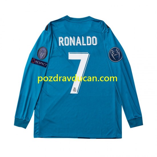 Nogometni Dresovi Real Madrid Cristiano Ronaldo 7 2017 Retro Dječji Treći dres Dugi Rukav
