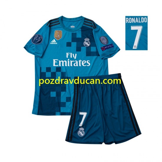 Nogometni Dresovi Real Madrid Cristiano Ronaldo 7 2017 Retro Dječji Treći dres Kratkih Rukava