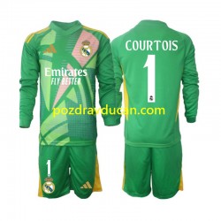Nogometni Dresovi Real Madrid Thibaut Courtois 1 Vratar Dječji Treći dres 2024-2025 Dugi Rukav