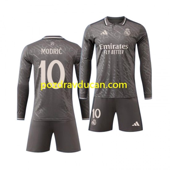 Nogometni Dresovi Real Madrid Modrić Luka 10 Dječji Treći dres 2024-2025 Dugi Rukav