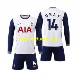Nogometni Dresovi Tottenham Spurs Gray 14 Dječji Domaći dres 2024-2025 Dugi Rukav