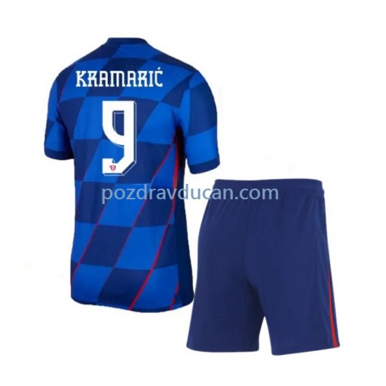 Nogometni Dresovi Hrvatska Andrej Kramaric 9 Dječji Gostujući dres Euro 2024 Kratkih Rukava