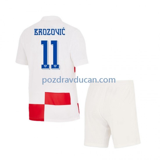 Nogometni Dresovi Hrvatska Marcelo Brozovic 11 Dječji Domaći dres Euro 2024 Kratkih Rukava