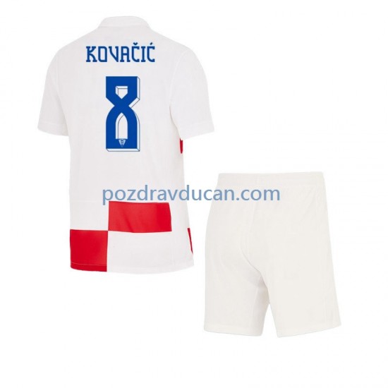 Nogometni Dresovi Hrvatska Mateo Kovacic 8 Dječji Domaći dres Euro 2024 Kratkih Rukava