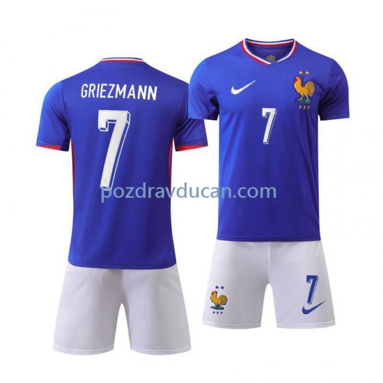 Nogometni Dresovi Francuska Antoine Griezmann 7 Dječji Domaći dres Euro 2024 Kratkih Rukava