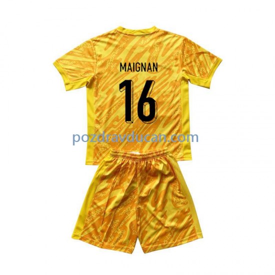 Nogometni Dresovi Francuska Mike Maignan 16 Vratar Dječji Domaći dres Euro 2024 Kratkih Rukava