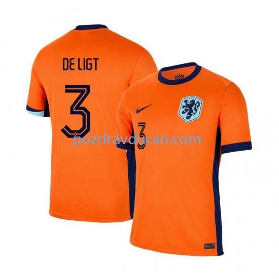 Nogometni Dresovi Nizozemska Matthijs de Ligt 3 Muški Domaći dres Euro 2024 Kratkih Rukava