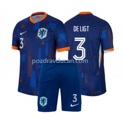 Nogometni Dresovi Nizozemska Matthijs de Ligt 3 Dječji Gostujući dres Euro 2024 Kratkih Rukava