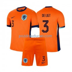 Nogometni Dresovi Nizozemska Matthijs de Ligt 3 Dječji Domaći dres Euro 2024 Kratkih Rukava