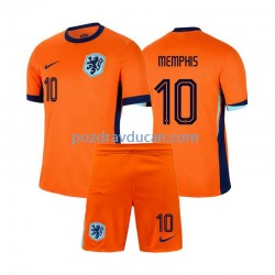 Nogometni Dresovi Nizozemska Memphis Depay 10 Dječji Domaći dres Euro 2024 Kratkih Rukava