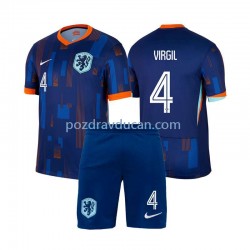 Nogometni Dresovi Nizozemska Virgil van Dijk 4 Dječji Gostujući dres Euro 2024 Kratkih Rukava