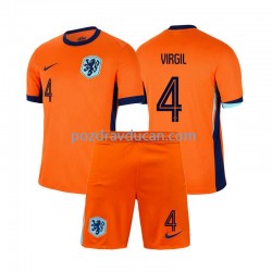Nogometni Dresovi Nizozemska Virgil van Dijk 4 Dječji Domaći dres Euro 2024 Kratkih Rukava