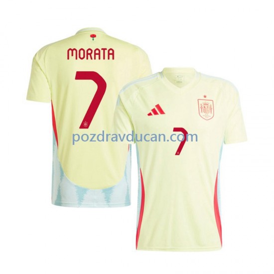 Nogometni Dresovi Španjolska Alvaro Morata 7 Muški Gostujući dres Euro 2024 Kratkih Rukava