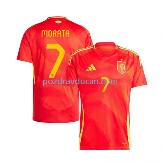 Nogometni Dresovi Španjolska Alvaro Morata 7 Muški Domaći dres Euro 2024 Kratkih Rukava