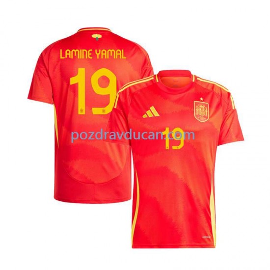 Nogometni Dresovi Španjolska Lamine Yamal 19 Muški Domaći dres Euro 2024 Kratkih Rukava