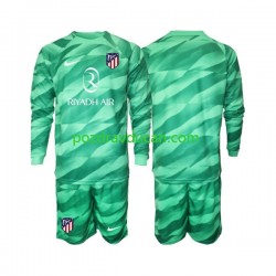 Nogometni Dresovi Atlético Madrid Green color Vratar Dječji Gostujući dres 2023-2024 Dugi Rukav