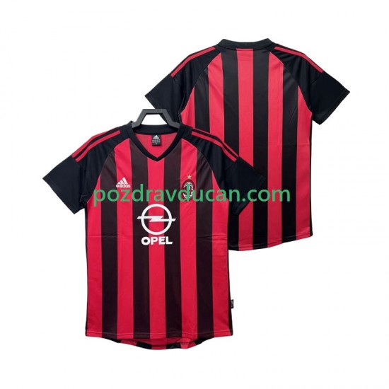 Nogometni Dresovi AC Milan 2003 Retro Muški Domaći dres 2002 Kratkih Rukava