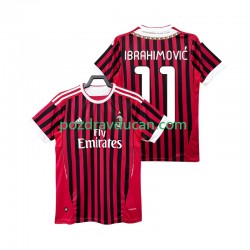 Nogometni Dresovi AC Milan Ibrahimović Zlatan 11 2012 Retro Muški Domaći dres 2011 Kratkih Rukava