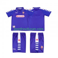 Nogometni Dresovi ACF Fiorentina Retro Dječji Domaći dres 1998 1999 Kratkih Rukava